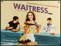 1b358 WAITRESS advance DS British quad 2007 Nathan Fillion, sexy Keri Russell holding slices of pie!