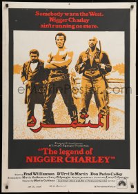 1b122 LEGEND OF NIGGER CHARLEY Egyptian poster 1972 Fred Williamson ain't running no more!