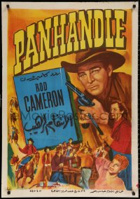 1b125 PANHANDLE Egyptian poster R1960s Texas cowboy Rod Cameron & pretty Cathy Downs!