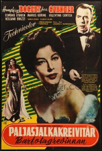 1b038 BAREFOOT CONTESSA Finnish 1955 completely different image of Humphrey Bogart & Ava Gardner!