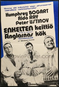 1b045 WE'RE NO ANGELS Finnish R1974 completely different Humphrey Bogart, Aldo Ray & Ustinov!
