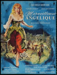 1b678 ANGELIQUE: THE ROAD TO VERSAILLES French 23x30 1965 Jean Mascii art of sexy Michele Mercier!