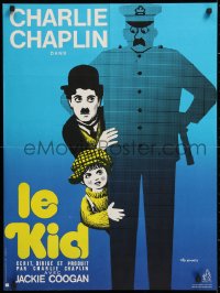 1b712 KID French 23x31 R1970s different Leo Kouper artwork of Charlie Chaplin & Jackie Coogan!