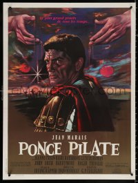 1b729 PONTIUS PILATE French 24x32 1962 Ponzio Pilato, Jean Mascii art of Jean Marais in title role!