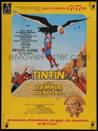1b740 TINTIN & THE TEMPLE OF THE SUN French 23x30 1969 Eddie Lateste's Tintin et le temple du soleil