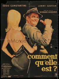 1b745 WOMEN ARE LIKE THAT French 23x31 1964 Thoas art of Constantine as secret agent Lemmy Caution!