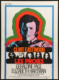 1b757 BEGUILED French 15x21 1971 cool different psychedelic art of Clint Eastwood, Don Siegel