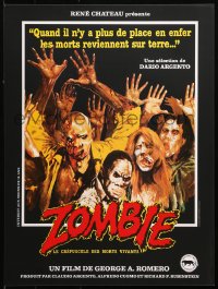 1b763 DAWN OF THE DEAD French 16x21 1983 George Romero, cool different zombie artwork!