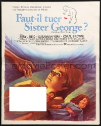 1b786 KILLING OF SISTER GEORGE French 18x22 1971 different art of naked York by Grinsson, Aldrich!