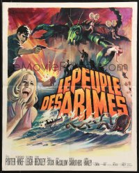 1b793 LOST CONTINENT French 18x22 1968 Hammer, great sci-fi action art of sexy girl in peril!