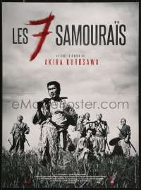 1b803 SEVEN SAMURAI French 16x21 R2013 Akira Kurosawa's classic Shichinin No Samurai, Mifune