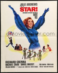 1b810 STAR French 18x23 1969 Robert Wise directed, Grinsson artwork of Julie Andrews!