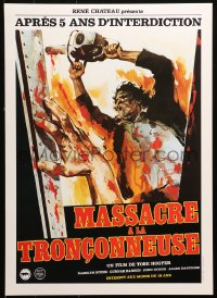 1b814 TEXAS CHAINSAW MASSACRE French 16x22 1982 Tobe Hooper cult classic slasher horror, different!