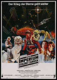 1b157 EMPIRE STRIKES BACK German 1980 George Lucas sci-fi classic, cool black title design!