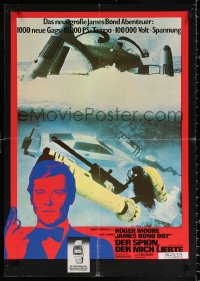 1b175 SPY WHO LOVED ME German 1977 Roger Moore as James Bond & Seiko tie-in, underwater attack!