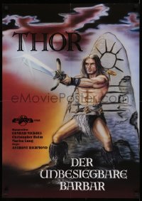 1b177 THOR THE CONQUEROR German 1983 Conan rip-off, cool different sword & sorcery art!