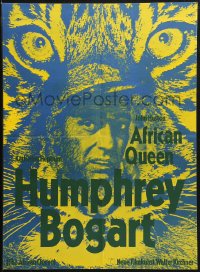 1b179 AFRICAN QUEEN German 17x23 R1960s completely different image of Humphrey Bogart over tiger!