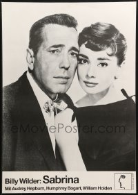 1b183 SABRINA German 17x24 R1970s Audrey Hepburn, dapper Humphrey Bogart, Billy Wilder!