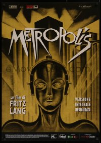 1b388 METROPOLIS Italian 1sh R2010 Fritz Lang, classic robot art from the first German release!