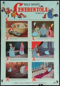 1b403 CINDERELLA Italian 27x39 pbusta R1967 Walt Disney classic romantic musical cartoon, different!