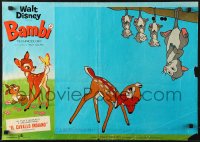 1b412 BAMBI Italian 19x26 pbusta R1968 Walt Disney cartoon classic, great art with Thumper!
