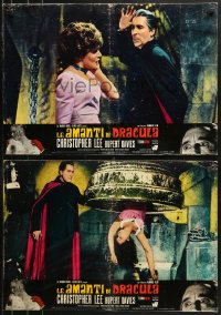 1b454 DRACULA HAS RISEN FROM THE GRAVE group of 10 Italian 18x27 pbustas 1969 Hammer, Christopher Lee!