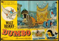 1b418 DUMBO Italian 18x26 pbusta R1970s colorful art from Walt Disney circus elephant classic!