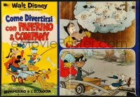 1b422 HAVE FUN WITH DONALD DUCK & COMPANY Italian 18x26 pbusta 1974 Come divertirsi con Paperino & company