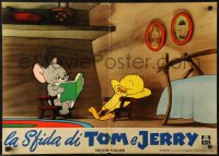 1b425 LA SFIDA DI TOM E JERRY Italian 19x27 pbusta 1959 Tom & Jerry animated cartoon!