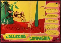 1b424 L'ALLEGRA COMPAGNIA Italian 19x27 pbusta 1960 Casper the Friendly Ghost in jungle!