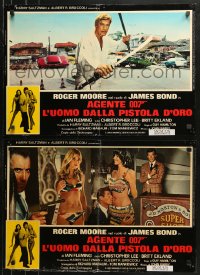 1b444 MAN WITH THE GOLDEN GUN group of 5 Italian 18x26 pbustas 1974 Roger Moore as James Bond!