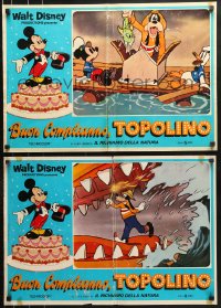 1b439 MICKEY MOUSE JUBILEE SHOW group of 2 Italian 18x26 pbustas 1979 Walt Disney, Mickey & Goofy!