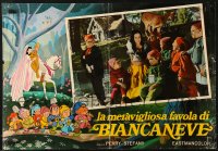 1b428 PAMUK PRENSES VE 7 CUCELER Italian 18x26 pbusta 1972 live action Snow White & The 7 Dwarfs!