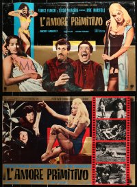 1b453 PRIMITIVE LOVE group of 8 Italian 18x26 pbustas 1964 sexiest Jayne Mansfield, different!