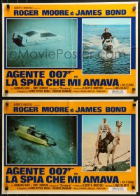 1b447 SPY WHO LOVED ME group of 6 Italian 18x26 pbustas 1977 images of Roger Moore as James Bond!