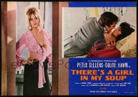 1b432 THERE'S A GIRL IN MY SOUP Italian 18x26 pbusta 1971 Peter Sellers w/ sexy woman, Goldie Hawn!