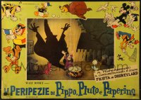 1b435 UPS & DOWNS OF GOOFY, PLUTO & DONALD DUCK Italian 19x27 pbusta 1967 different Mickey & cast!