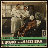 1b458 FACE BEHIND THE MASK Italian 13x13 pbusta 1948 cold-blooded killer Peter Lorre!