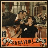 1b462 HE STAYED FOR BREAKFAST Italian 13x13 pbusta 1949 pretty Loretta Young & Melvyn Douglas!
