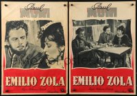 1b476 LIFE OF EMILE ZOLA group of 3 Italian 14x19 pbustas 1946 William Dieterle directed, Paul Muni!