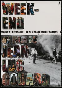 1b855 WEEK END Japanese 29x41 R2002 Jean-Luc Godard, Mireille Darc, different images!