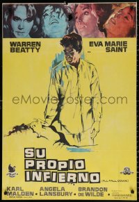 1b484 ALL FALL DOWN Spanish 1963 different art of Warren Beatty, Eva Marie Saint, Frankenheimer!