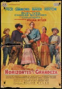1b490 BIG COUNTRY Spanish 1959 Gregory Peck, Charlton Heston, William Wyler classic, MCP art!