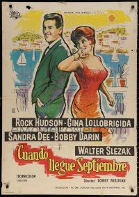1b494 COME SEPTEMBER Spanish 1961 different art of sexy Gina Lollobrigida, Rock Hudson by Ale!