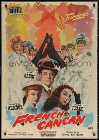 1b506 FRENCH CANCAN Spanish 1957 Jean Renoir, different art of Moulin Rouge showgirls by Jano!