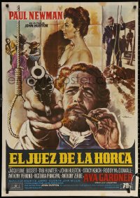 1b532 LIFE & TIMES OF JUDGE ROY BEAN Spanish 1972 John Huston, different art of Paul Newman by Mac!