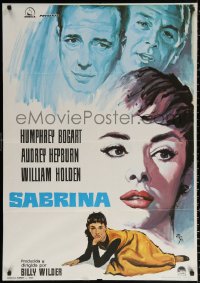 1b548 SABRINA Spanish R1972 Audrey Hepburn, Humphrey Bogart, Holden, Wilder, different MCP art!
