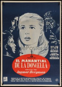 1b564 VIRGIN SPRING Spanish 1961 Ingmar Bergman's Jungfrukallan, different art of Valberg!