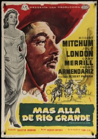 1b568 WONDERFUL COUNTRY Spanish 1959 Texan Robert Mitchum in sombrero, London, different MCP art!