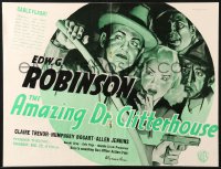 1b364 AMAZING DR. CLITTERHOUSE English trade ad 1938 doctor Edward G. Robinson & Humphrey Bogart!